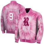 customized rice owls pink tie dye pink varsity jacket best selling