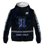 customized rice owls shards cluster navy blue windbreaker jacket best selling