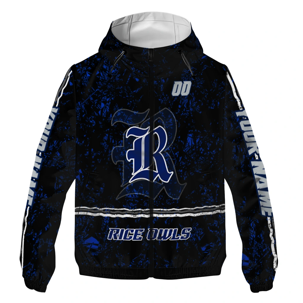 customized rice owls shards cluster navy blue windbreaker jacket best selling customized rice owls shards cluster navy blue windbreaker jacket best selling