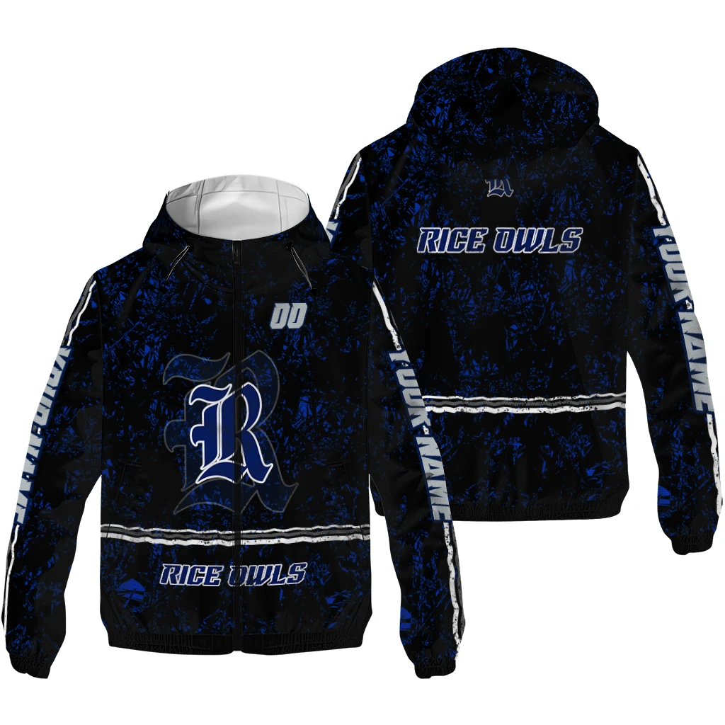 customized rice owls shards cluster navy blue windbreaker jacket high quality customized rice owls shards cluster navy blue windbreaker jacket high quality