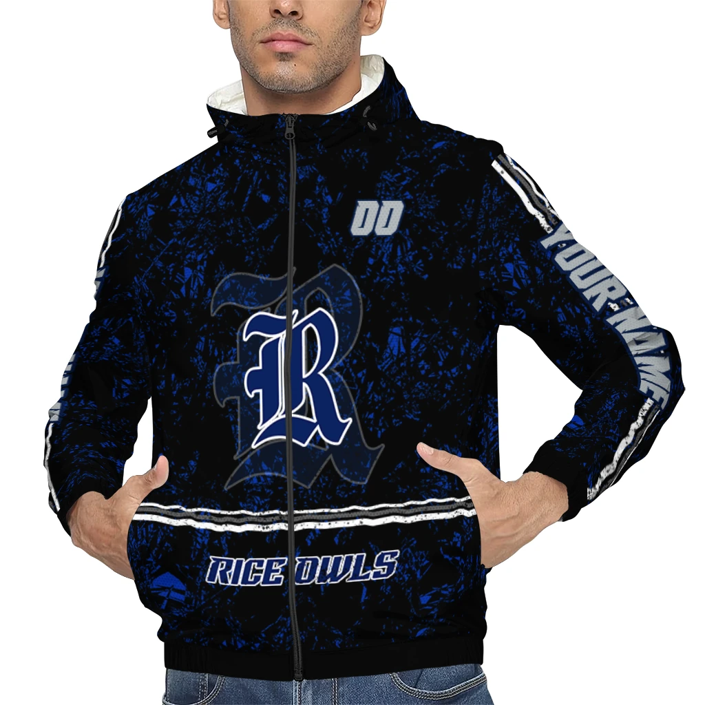 customized rice owls shards cluster navy blue windbreaker jacket top rated customized rice owls shards cluster navy blue windbreaker jacket top rated