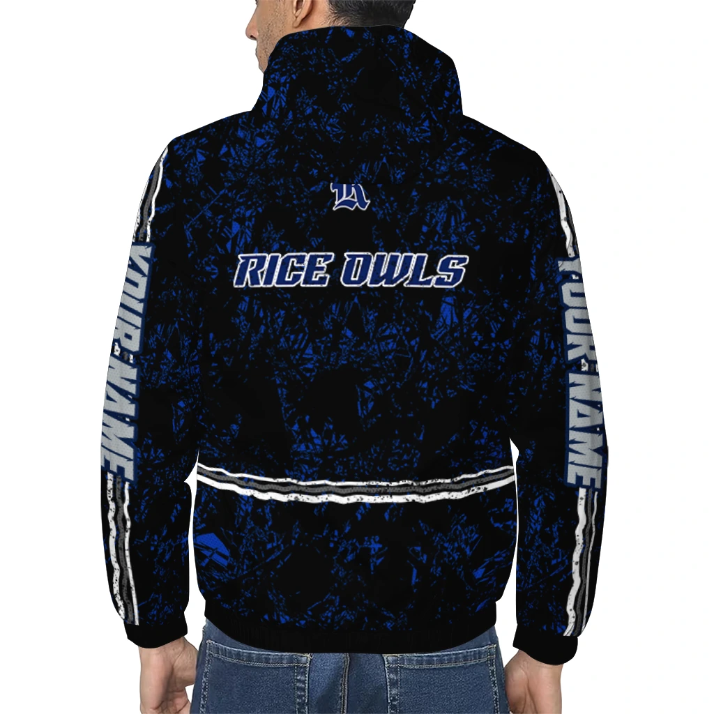 customized rice owls shards cluster navy blue windbreaker jacket trendy customized rice owls shards cluster navy blue windbreaker jacket trendy