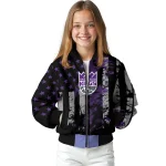customized sacramento kings star stripes purple black bomber jacket best selling