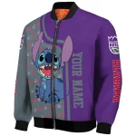 customized sacramento kings stitch laughing purple bomber jacket best selling