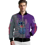 customized sacramento kings stitch laughing purple bomber jacket best selling