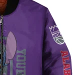 customized sacramento kings stitch laughing purple bomber jacket best selling