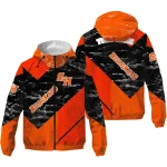 customized sam houston bearkats arrow matrix orange black windbreaker jacket best selling