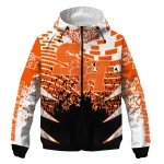 customized sam houston bearkats brick motion orange black windbreaker jacket best selling