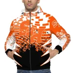 customized sam houston bearkats brick motion orange black windbreaker jacket best selling
