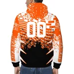 customized sam houston bearkats brick motion orange black windbreaker jacket best selling