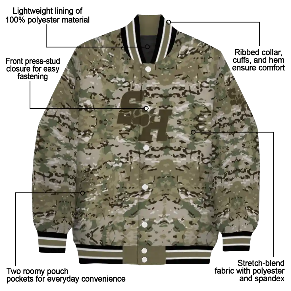 customized sam houston bearkats camouflage abstract camouflage varsity jacket new arrival customized sam houston bearkats camouflage abstract camouflage varsity jacket new arrival