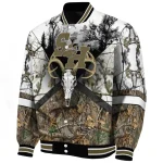 customized sam houston bearkats deer skull camouflage white varsity jacket best selling