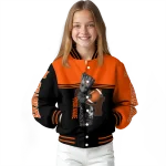 customized sam houston bearkats groot football orange black varsity jacket best selling