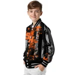customized sam houston bearkats star stripes orange black varsity jacket best selling
