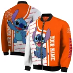 customized sam houston bearkats stitch laughing orange bomber jacket best selling