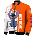 customized sam houston bearkats stitch laughing orange bomber jacket best selling
