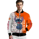 customized sam houston bearkats stitch laughing orange bomber jacket best selling