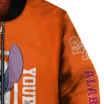 customized sam houston bearkats stitch laughing orange bomber jacket best selling