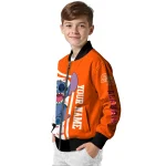 customized sam houston bearkats stitch laughing orange bomber jacket best selling