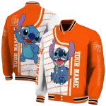 customized sam houston bearkats stitch laughing orange varsity jacket best selling