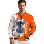 customized sam houston bearkats stitch laughing orange varsity jacket best selling