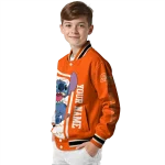customized sam houston bearkats stitch laughing orange varsity jacket best selling