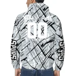customized san antonio spurs brushstroke pattern silver windbreaker jacket best selling