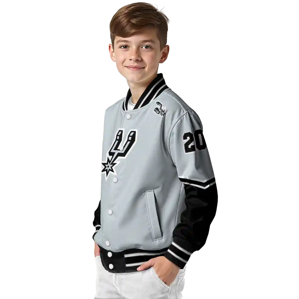 customized san antonio spurs chevron style silver varsity jacket trendy customized san antonio spurs chevron style silver varsity jacket trendy