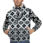 customized san antonio spurs geometric blossom silver windbreaker jacket best selling