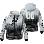 customized san antonio spurs pattern layers silver windbreaker jacket best selling