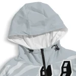 customized san antonio spurs pattern layers silver windbreaker jacket best selling