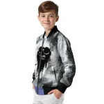 customized san antonio spurs skull cluster silver bomber jacket best selling