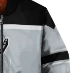 customized san antonio spurs stripe statement silver black bomber jacket best selling