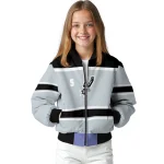 customized san antonio spurs stripe statement silver black bomber jacket best selling