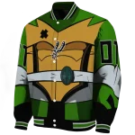 customized san antonio spurs turtle armor varsity jacket best selling