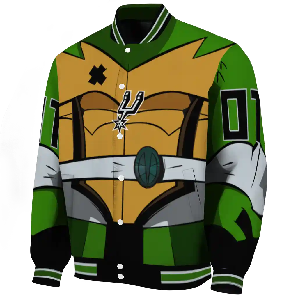 customized san antonio spurs turtle armor varsity jacket best selling customized san antonio spurs turtle armor varsity jacket best selling