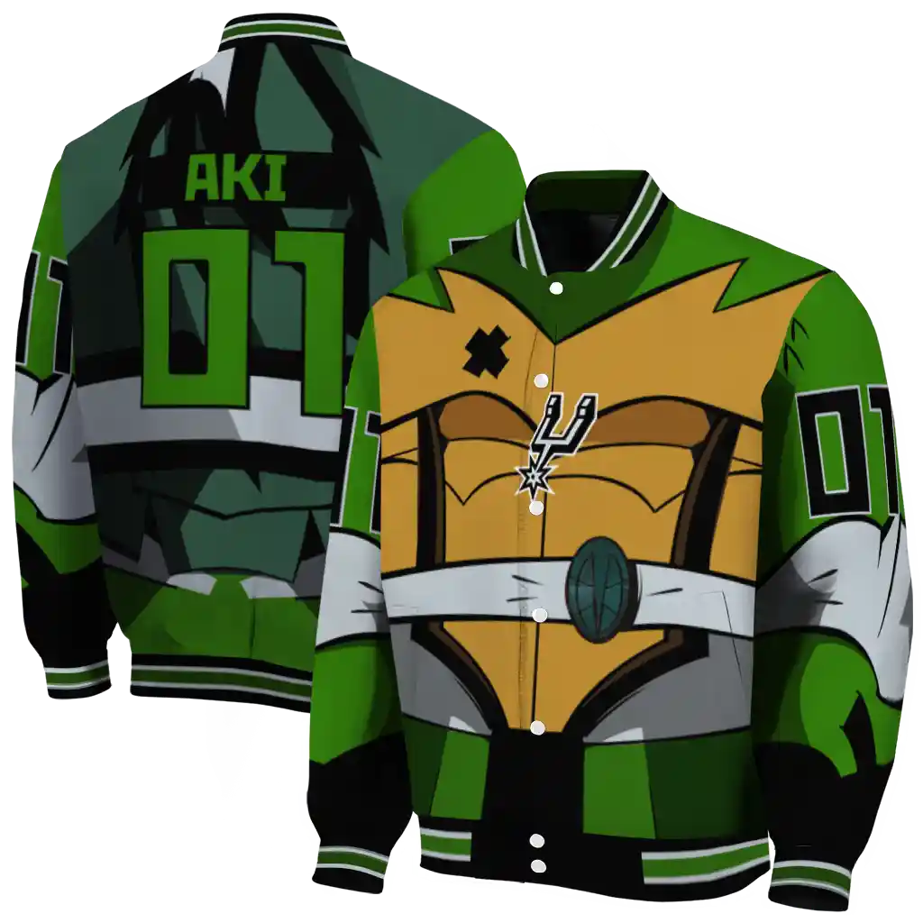 customized san antonio spurs turtle armor varsity jacket fashion forward customized san antonio spurs turtle armor varsity jacket fashion forward