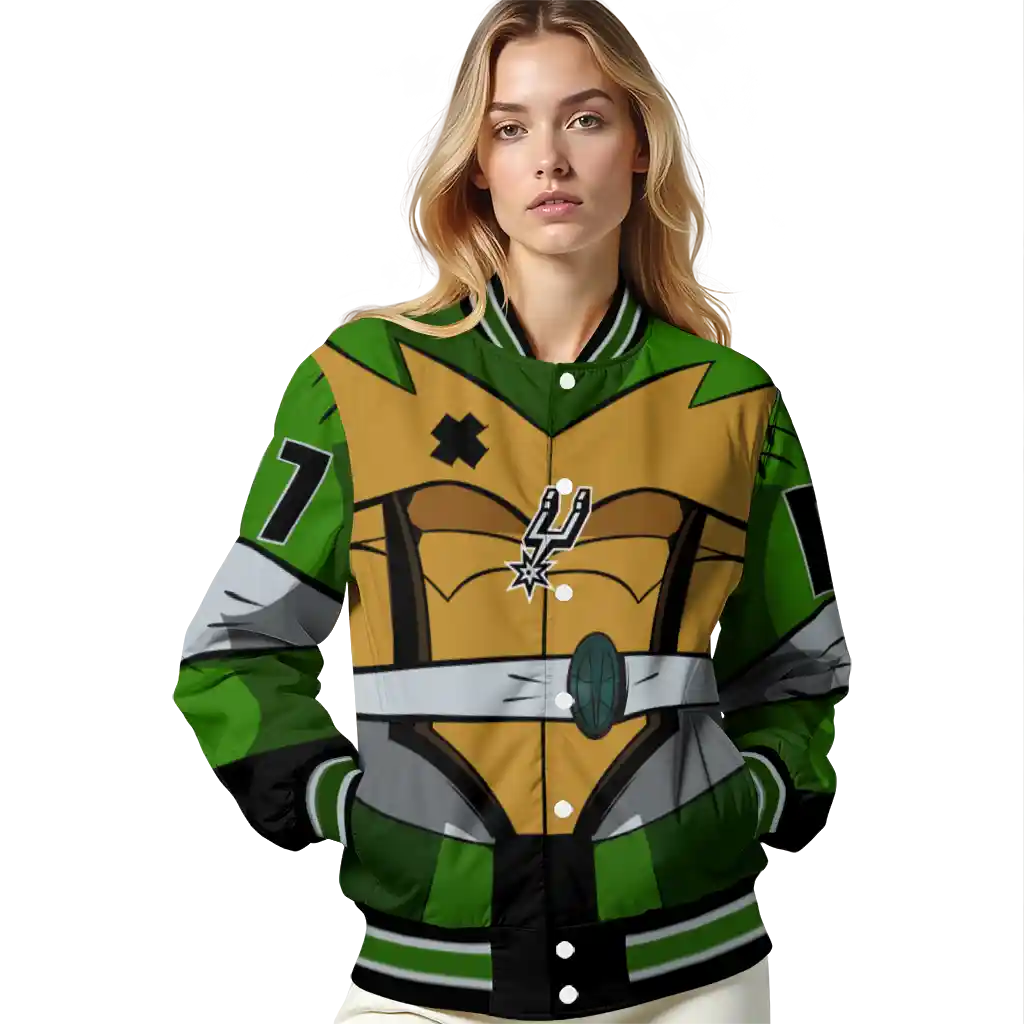 customized san antonio spurs turtle armor varsity jacket latest model customized san antonio spurs turtle armor varsity jacket latest model