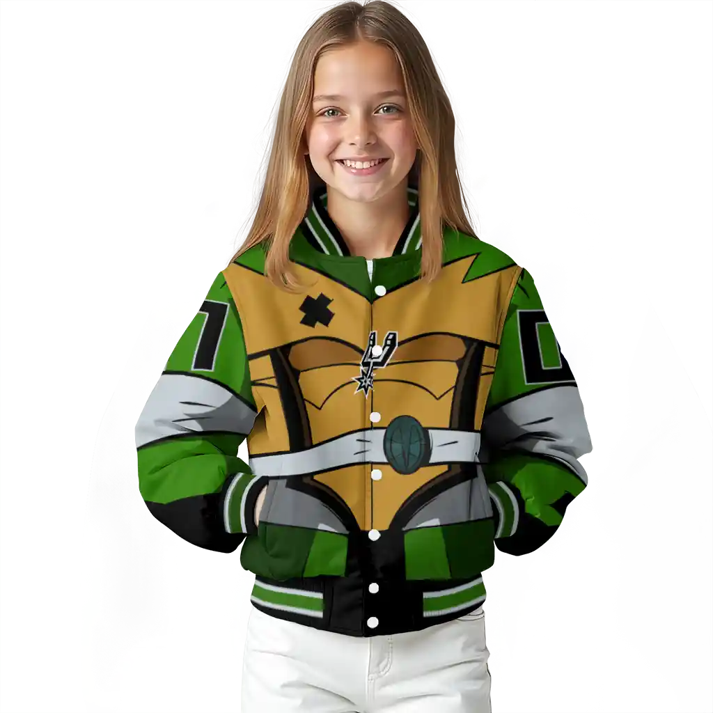 customized san antonio spurs turtle armor varsity jacket top rated customized san antonio spurs turtle armor varsity jacket top rated