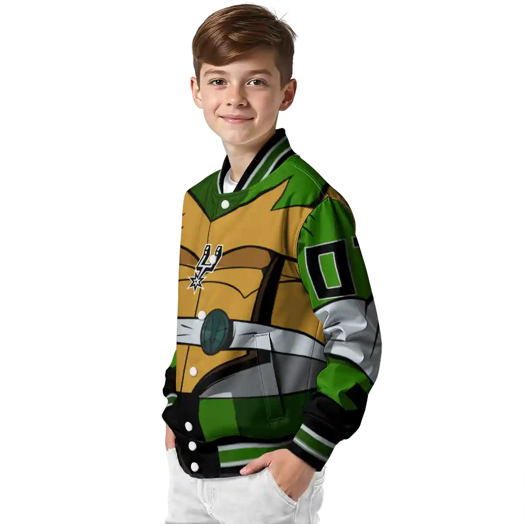customized san antonio spurs turtle armor varsity jacket trendy customized san antonio spurs turtle armor varsity jacket trendy