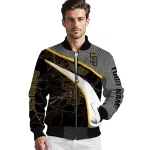 customized san diego padres electric flash brown bomber jacket best selling
