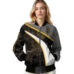customized san diego padres electric flash brown bomber jacket best selling