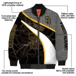 customized san diego padres electric flash brown bomber jacket best selling