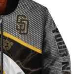 customized san diego padres electric flash brown bomber jacket best selling