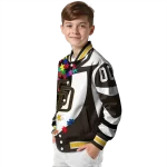 customized san diego padres stars and stripes slashes brown varsity jacket best selling