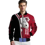 customized san diego state aztecs snoopy head red bomber jacket best selling
