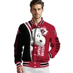 customized san diego state aztecs snoopy head red varsity jacket best selling
