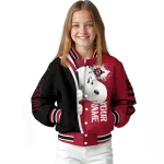 customized san diego state aztecs snoopy head red varsity jacket best selling
