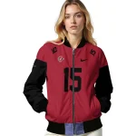 customized san diego state aztecs team patch red bomber jacket best selling