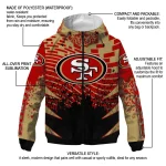 customized san francisco 49ers brick motion red black windbreaker jacket best selling
